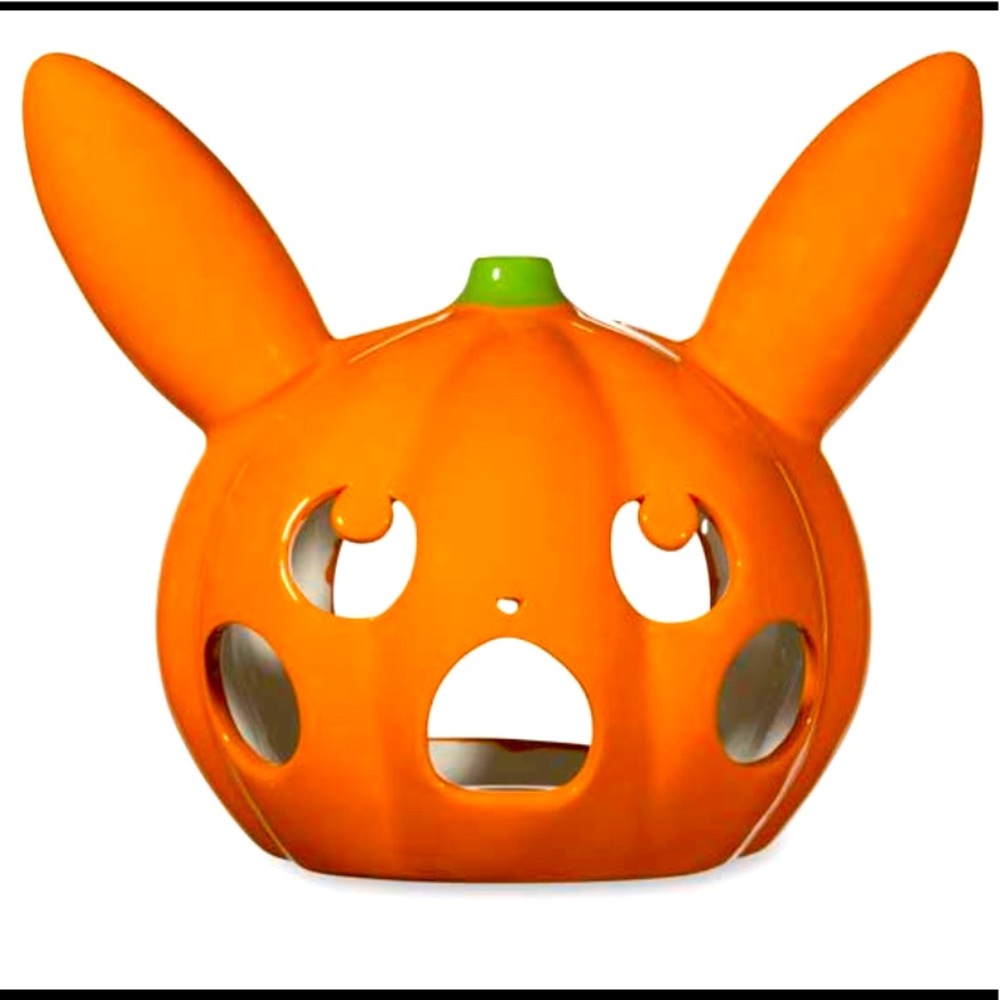 Pumpkin Pikachu Pokémon Halloween Ceramic Tea Light Holder - 8 In.